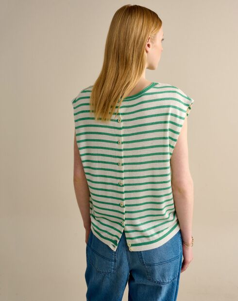 Nite Natural Oversize-Weste aus einer Leinenmischung