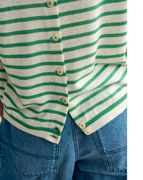 Nite Natural Oversize-Weste aus einer Leinenmischung
