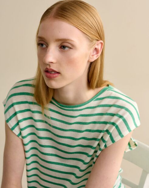 Nite Natural Oversize-Weste aus einer Leinenmischung