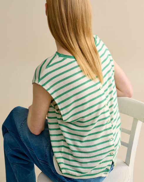 Nite Natural Oversize-Weste aus einer Leinenmischung