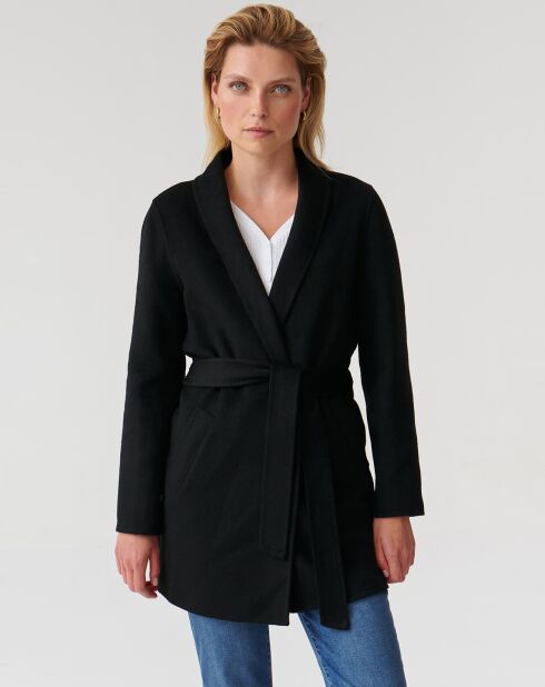 Manteau en Laine mélangée Moza 1 noir