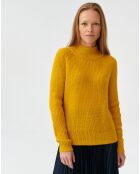 Pullover Suzi giallo in misto mohair