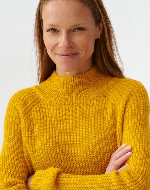 Pullover Suzi giallo in misto mohair