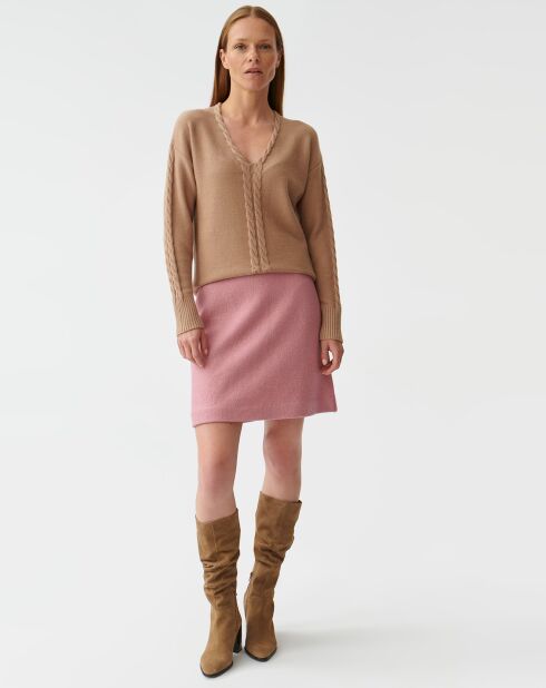 Jupe en Laine mélangée Miko 1 rose