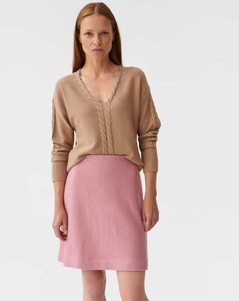 Jupe en Laine mélangée Miko 1 rose