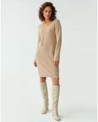 Vestido Pliti beige
