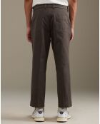 Pantalon slim cropped Sven dark roast