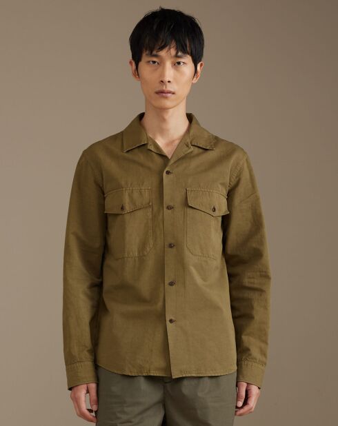 Chemise regular en Coton Bio & Lin Francis army