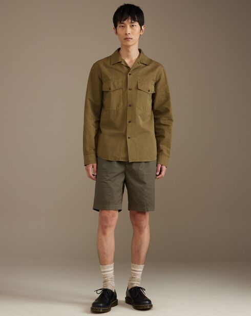 Chemise regular en Coton Bio & Lin Francis army