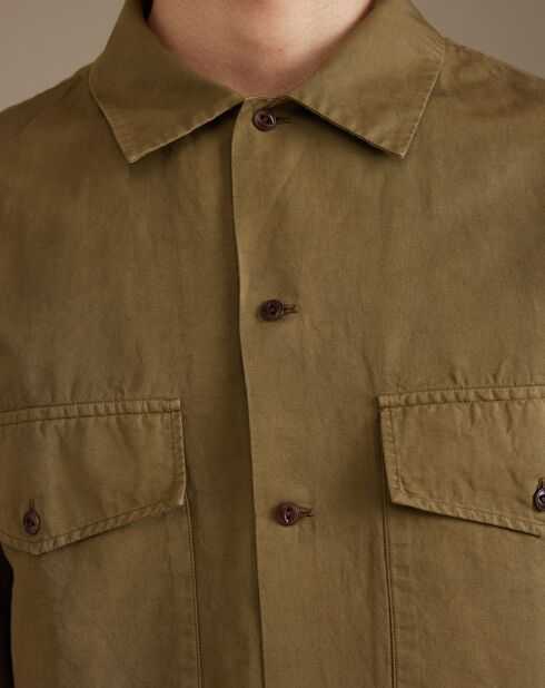 Chemise regular en Coton Bio & Lin Francis army