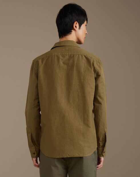 Chemise regular en Coton Bio & Lin Francis army