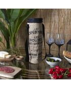 Sac fraicheur bouteille 1.5l noir/marron - 10x33x10 cm