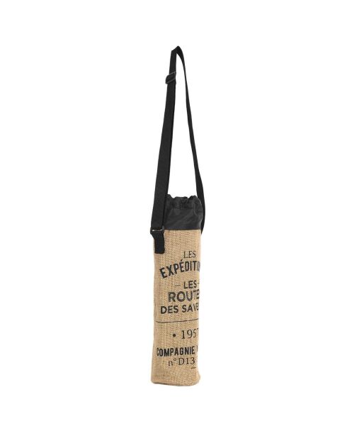 Sac fraicheur bouteille 1.5l noir/marron - 10x33x10 cm