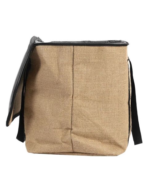 Borsa porta freschezza grande nera/marrone - 42x34x26 cm