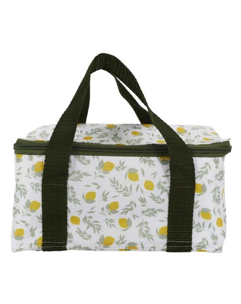 Lunch box sac fraicheur pain de glace 2.6l jaune/vert - 22x18.5x15 cm