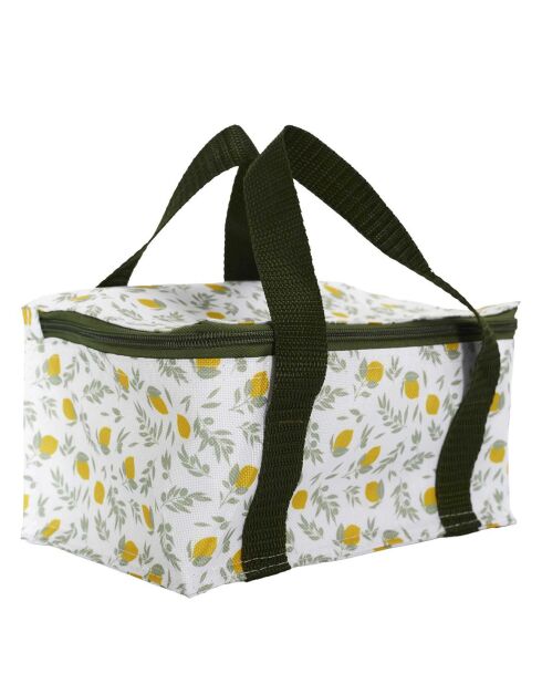Lunch box sac fraicheur pain de glace 2.6l jaune/vert - 22x18.5x15 cm