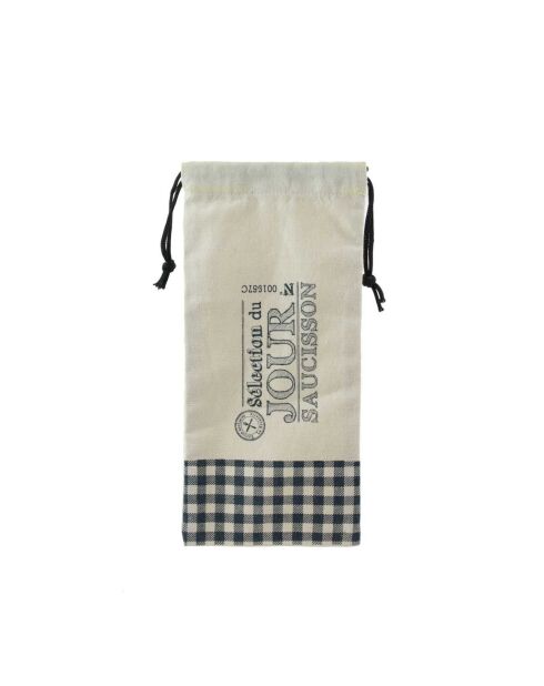 Pochon à saucisson coloris aléatoires - 14x28x1 cm