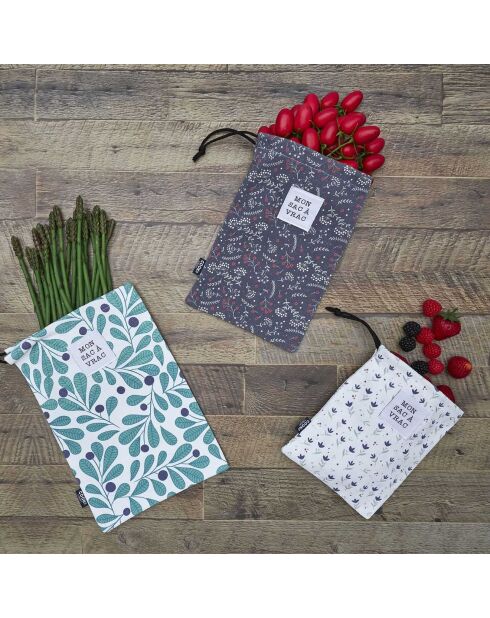 3 sacchetti sfusi stampati in colori casuali - 36,3x26,1x0,1 cm