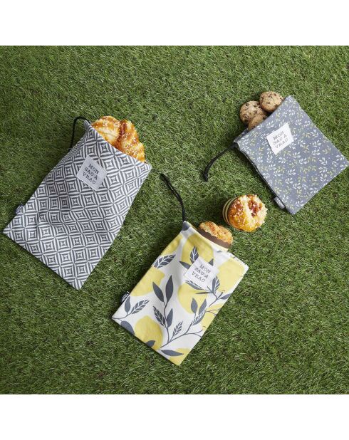 3 sacchetti sfusi stampati in colori casuali - 36,3x26,1x0,1 cm