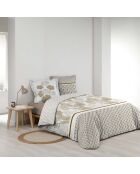 Parure housse de couette 100% Percale de Coton Melisse multicolore