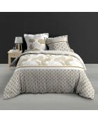 Parure housse de couette 100% Percale de Coton Melisse multicolore