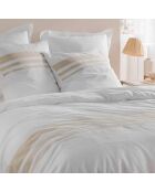 Parure housse de couette finition lin Margaux multicolore