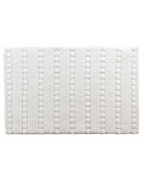 Tapis de Bain tissé Cleonis blanc