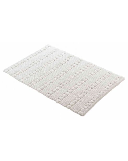 Tapis de Bain tissé Cleonis blanc