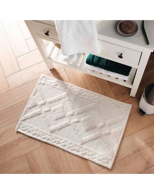 Tapis de Bain tufté Gladis blanc