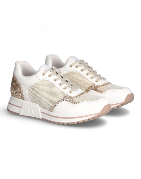 Sneakers Platform Bianche/Oro Gabrielle