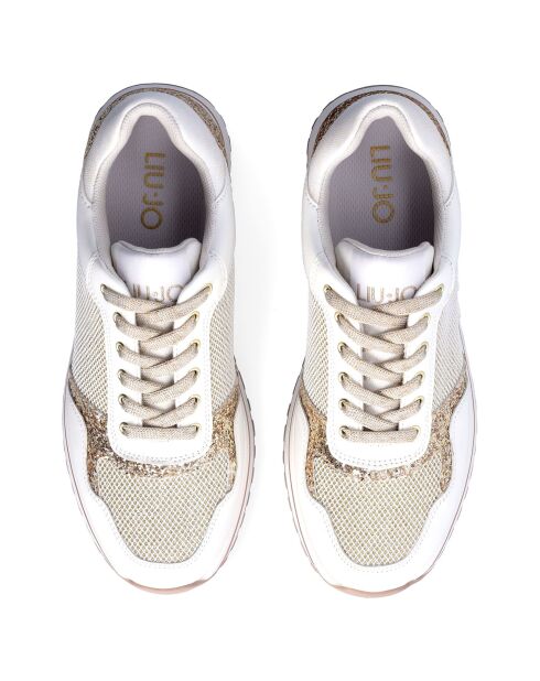 Sneakers Platform Bianche/Oro Gabrielle
