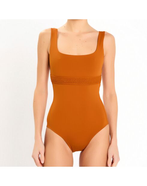 Maillot de bain 1 pièce Hegoa caramel