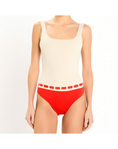Maillot de bain 1 pièce Concha rouge