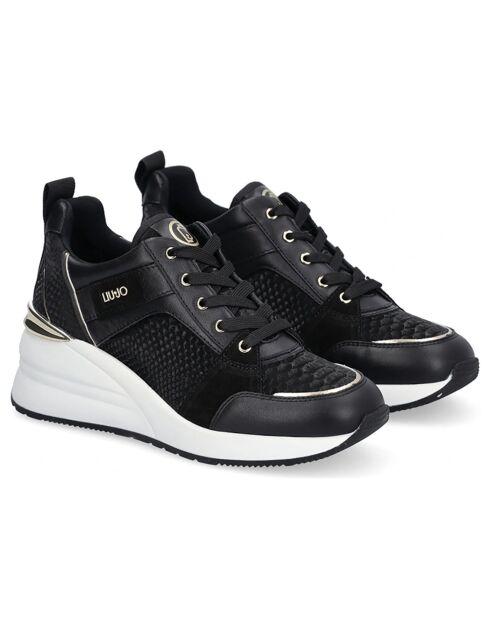 Sneakers Plateforme en Cuir Alissa noires