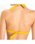 Haut de maillot de bain triangle mousses amovibles Essentiels jaune