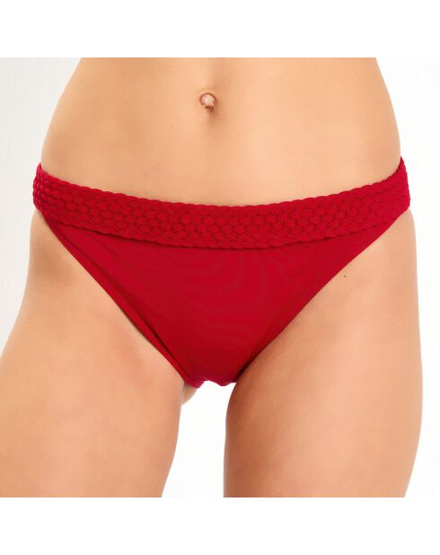 Bas de maillot de bain culotte Hegoa rouge foncé