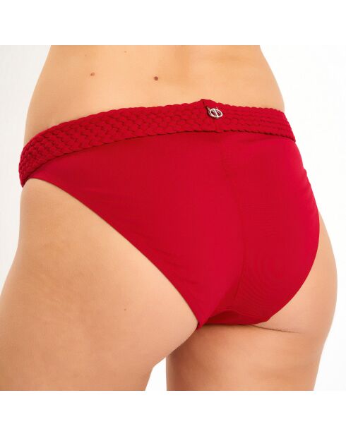 Bas de maillot de bain culotte Hegoa rouge foncé