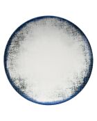 Service de table en Porcelaine écru/bleu - 24 pièces