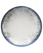 Service de table en Porcelaine écru/bleu - 24 pièces