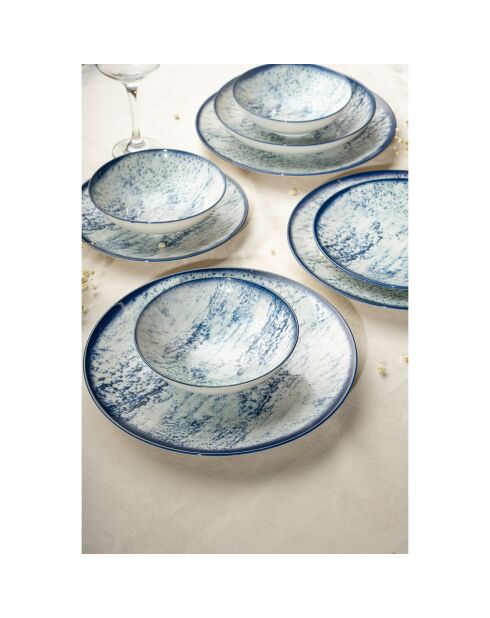 Service de table en Porcelaine bleu - 24 pièces