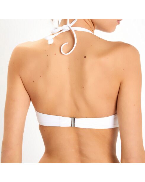 Top de bikini triangular verde Concha