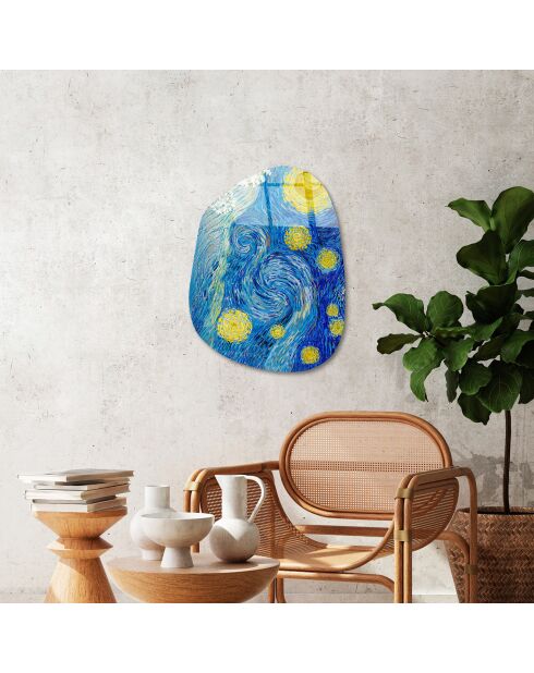 Impression sur verre Reproduction Van Gogh multicolore - 35x50 cm