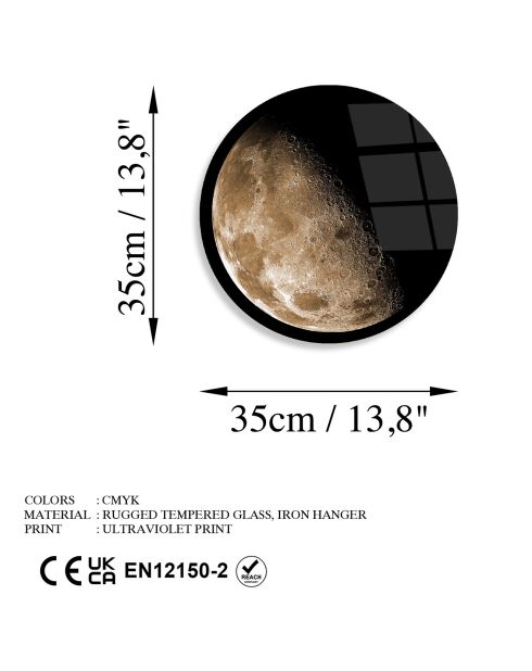 Lámina planetaria multicolor en vidrio - D.30 m