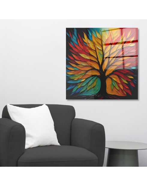 Impression sur verre Arbre multicolore