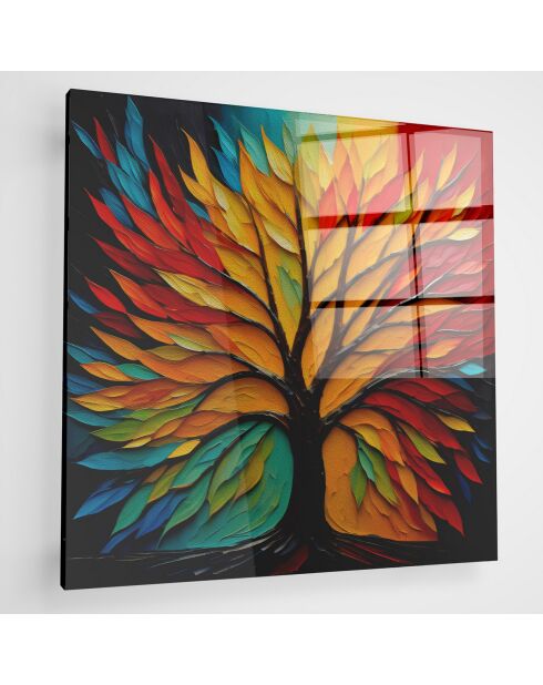 Impression sur verre Arbre multicolore
