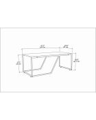 Table basse Wendy blanche - 120x60x48 cm
