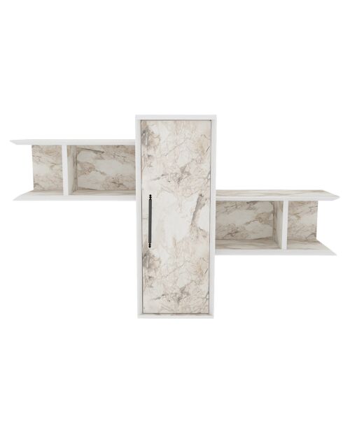 Mensola bianca Olida-Ephesus - 118,6x35x51,8 cm