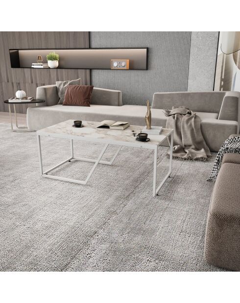 Table basse Wendy blanche - 120x60x48 cm