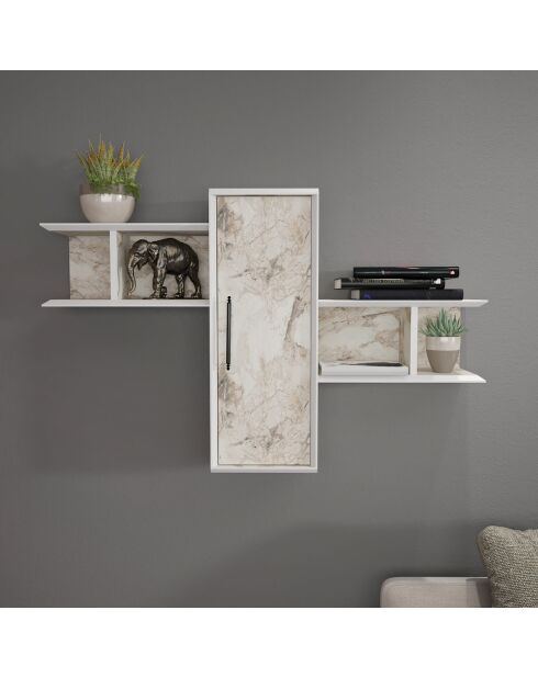 Mensola bianca Olida-Ephesus - 118,6x35x51,8 cm