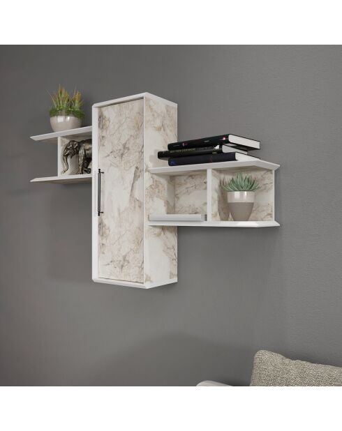 Étagère Olida-Ephesus blanche - 118.6x35x51.8 cm